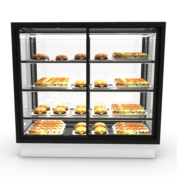 Drop-In Warmhoudvitrine | INTEGRA | Zwart | 60°C/70°C | Geventileerd | 4 Niveaus | Zelfbediening | 1.05kW (230V) | 1000x600x815/980(h)mm