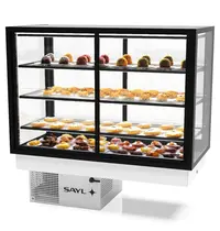 SAYL Drop-In Koelvitrine | INTEGRA | Zwart | +2°C/+6°C | Geforceerd | 4 Niveaus | Zelfbediening | Touchscreen | 1200x600x815/1155(h)mm