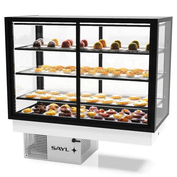 Drop-In Koelvitrine | INTEGRA | Zwart | +2°C/+6°C | Geforceerd | 4 Niveaus | Zelfbediening | Touchscreen | 1200x600x815/1155(h)mm