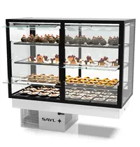 SAYL Drop-In Koelvitrine | INTEGRA | Zwart | +2°C/+6°C | Geforceerd | 4 Niveaus | Zelfbediening | Touchscreen | 1200x600x815/1155(h)mm