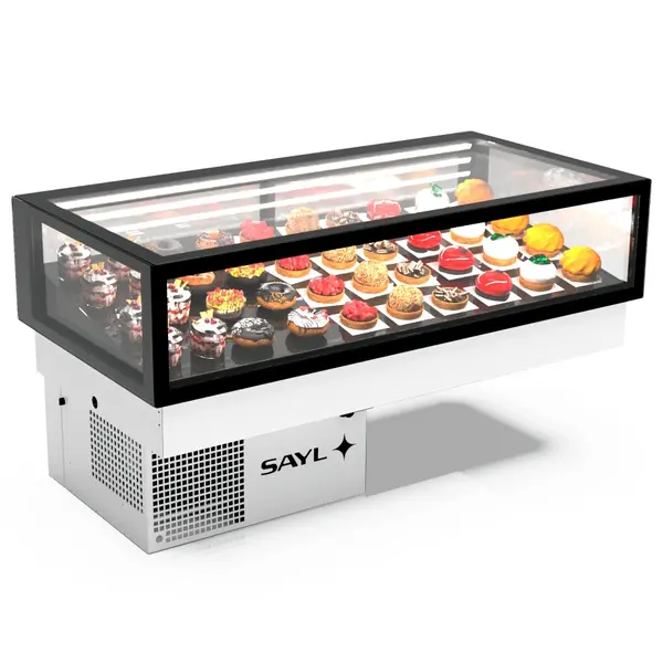 Drop-In Koelvitrine | INTEGRA | Zwart | +2°C/+6°C | Geforceerd | 1 Niveau | Touchscreen | 1200x600x265/615(h)mm