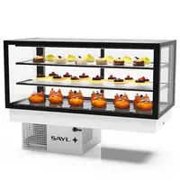 SAYL Drop-In Koelvitrine | INTEGRA | Zwart | +2°C/+6°C | Geforceerd | 3 Niveaus | Touchscreen | 1200x600x515/855(h)mm 