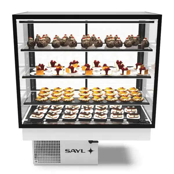 Drop-In Koelvitrine | INTEGRA | Zwart | +2°C/+6°C | Geforceerd | 4 Niveaus | Touchscreen | 1000x600x815/1155(h)mm