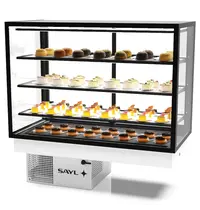 SAYL Drop-In Koelvitrine | INTEGRA | Zwart | +2°C/+6°C | Geforceerd | 4 Niveaus | Touchscreen | 1200x600x815/1155(h)mm 