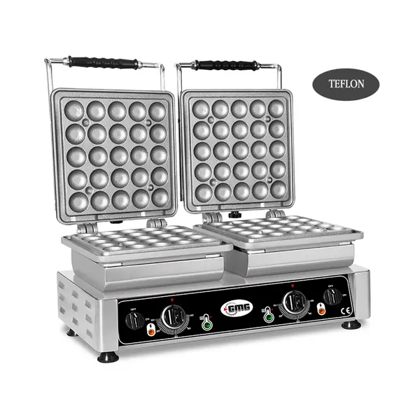 GMG Lokmia Wafelijzer Verwisselbaar | Wafel Grootte 2x Ø25x42mm | 2.2kW | 600x440x320(h)mm