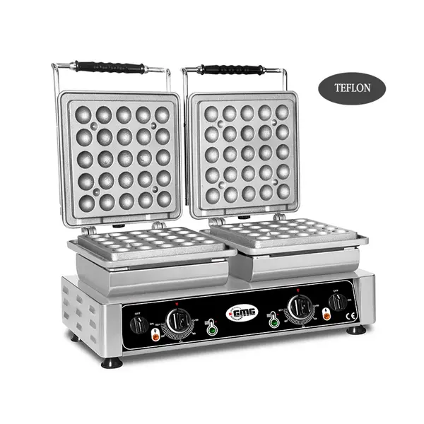 GMG Lokmia Wafelijzer Verwisselbaar | Wafel Grootte 2x Ø250x35mm | 2.2kW | 600x440x320(h)mm