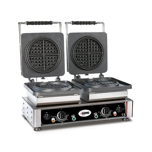 GMG American Wafelijzer Verwisselbaar | Wafel Grootte 2x Ø160x15mm | 2.2kW | 300x440x320(h)mm