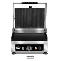 GMG Contact-/Paninigrill | Enkel | Glad/Gegroefd Oppervlak 360x270 (Gietijzer) | 50°C/300°C | 2.5kW (230V) | 410x500x300(h)mm