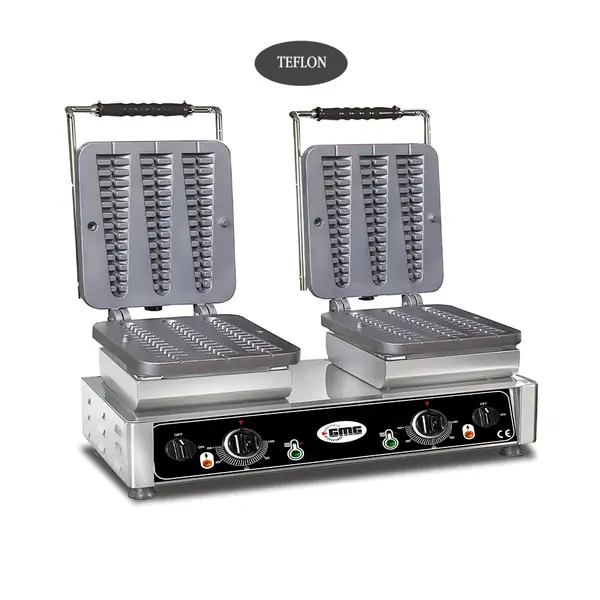 GMG Waffelino Wafelijzer Verwisselbaar | Wafel Grootte 6x 230x30x24mm | 2.2kW | 600x440x320(h)mm