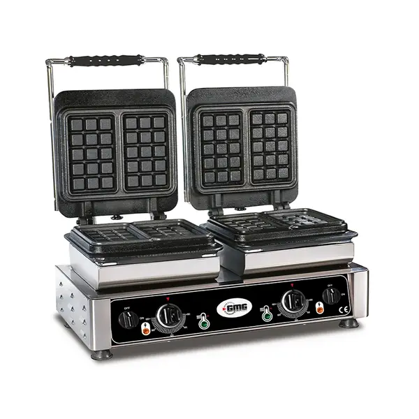 GMG Bruxelles Wafelijzer Verwisselbaar | Wafel Grootte 4x 102x164x26mm | 2.2kW | 600x440x320(h)mm