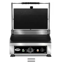 GMG Contact-/Paninigrill | Enkel XL | Glad Oppervlak 450x270 (Gietijzer) | 50°C/300°C | 3kW (230V) | 510x500x300(h)mm