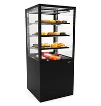SAYL Koelvitrine | INTEGRA | Zwart | +2°C/+6°C | Geforceerd | 4 Niveaus | Touchscreen | Wielen (Geremd) | 600x600x1400(h)mm