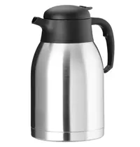 HENDI Thermoskan | DRIP | RVS/Kunststof | 2L | Schroefdeksel (Rubber Afdichting) + Drukknop | Ø140x265(h)mm 