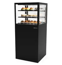 SAYL Koelvitrine | INTEGRA | Zwart | +2°C/+6°C | Geforceerd | 3 Niveaus | Touchscreen | Wielen (Geremd) | 600x600x1400(h)mm