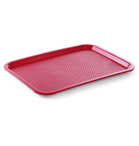HENDI Dienblad | Polypropyleen | Rood | Stapelbaar | 415x305x20(h)mm