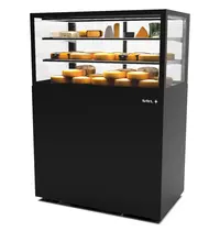 SAYL Koelvitrine | INTEGRA | Zwart | +2°C/+6°C | Geforceerd | 3 Niveaus | Vochtigheid Instelbaar | Wielen (Geremd) | 1000x600x1400(h)mm