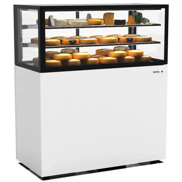 Koelvitrine | INTEGRA | Wit/Zwart | +2°C/+6°C | Geforceerd | 3 Niveaus | Vochtigheid Instelbaar | Wielen (Geremd) | 1200x600x1400(h)mm