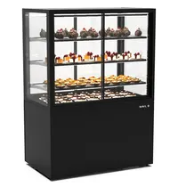 SAYL Koelvitrine | INTEGRA | Zwart | +2°C/+6°C | Geforceerd | 4 Niveaus | Zelfbediening | Touchscreen | Wielen (Geremd) | 1000x600x1400(h)mm