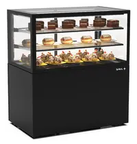 SAYL Koelvitrine | INTEGRA | Zwart | +2°C/+6°C | Geforceerd | 3 Niveaus | Touchscreen | Wielen (Geremd) | 1000x600x1100(h)mm