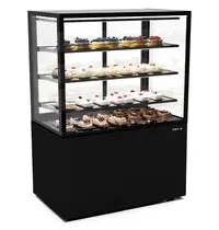 SAYL Koelvitrine | INTEGRA | Zwart | +2°C/+6°C | Geforceerd | 4 Niveaus | Touchscreen | Wielen (Geremd) | 1000x600x1400(h)mm