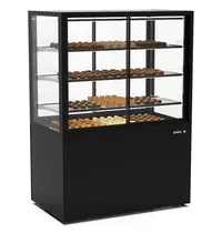 SAYL Koelvitrine | INTEGRA | Zwart | +2°C/+6°C | Geforceerd | 4 Niveaus | Zelfbediening | Vochtigheid Instelbaar | Wielen (Geremd) | 1000x600x1400(h)mm 