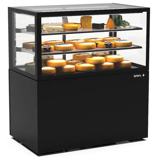 Koelvitrine | INTEGRA | Zwart | +2°C/+6°C | Geforceerd | 3 Niveaus | Vochtigheid Instelbaar | Wielen (Geremd) | 1000x600x1100(h)mm