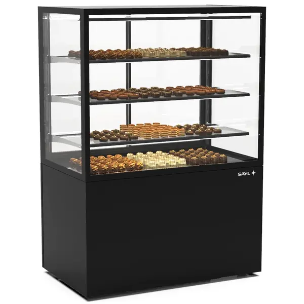 Koelvitrine | INTEGRA | Zwart | +2°C/+6°C | Geforceerd | 4 Niveaus | Vochtigheid Instelbaar | Wielen (Geremd) | 1000x600x1400(h)mm