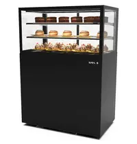 SAYL Koelvitrine | INTEGRA | Zwart | +2°C/+6°C | Geforceerd | 3 Niveaus | Touchscreen | Wielen (Geremd) | 1000x600x1400(h)mm