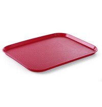 HENDI Dienblad | Polypropyleen | Rood | Stapelbaar | 450x350x20(h)mm