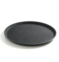 HENDI Dienblad | Polypropyleen | Zwart | Antislip | Stapelbaar | Ø280x20(h)mm