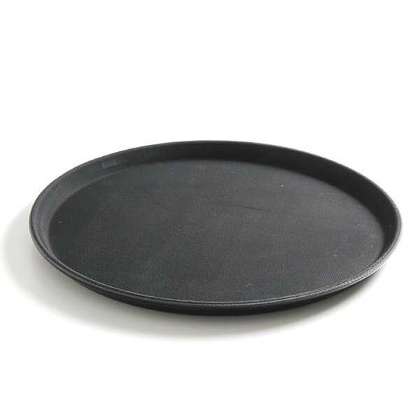 Dienblad | Polypropyleen | Zwart | Antislip | Stapelbaar | Ø360x20(h)mm