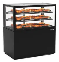 SAYL Warmhoudvitrine | INTEGRA | Zwart | 60°C/70°C | Geventileerd | 3 Niveaus | 1.05kW (230V) | Touchscreen | Wielen (Geremd) | 1000x600x1100(h)mm