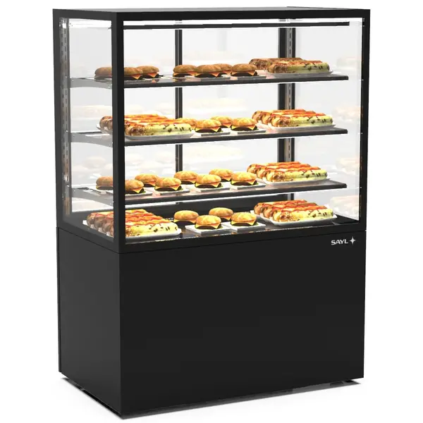 Warmhoudvitrine | INTEGRA | Zwart | 60°C/70°C | Geventileerd | 4 Niveaus | 1.55kW (230V) | Touchscreen | Wielen (Geremd) | 1000x600x1400(h)mm