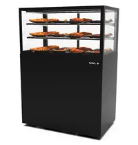 SAYL Warmhoudvitrine | INTEGRA | Zwart | 60°C/70°C | Geventileerd | 3 Niveaus | 1.05kW (230V) | Touchscreen | Wielen (Geremd) | 1000x600x1400(h)mm