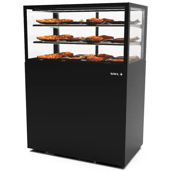 Warmhoudvitrine | INTEGRA | Zwart | 60°C/70°C | Geventileerd | 3 Niveaus | 1.05kW (230V) | Touchscreen | Wielen (Geremd) | 1000x600x1400(h)mm