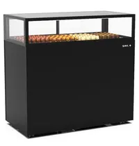 SAYL Koelvitrine | INTEGRA | Zwart | +2°C/+6°C | Geforceerd | 1 Niveau | Vochtigheid Instelbaar | Wielen (Geremd) | 1200x600x1150(h)mm 