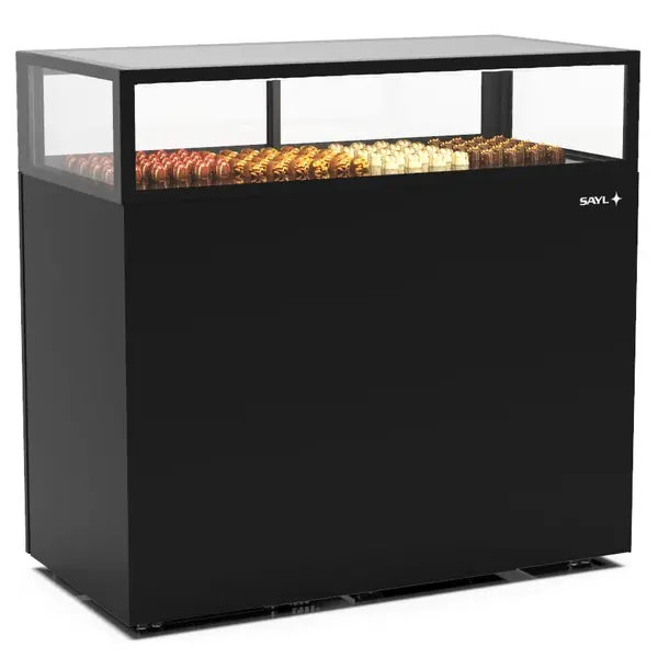 Koelvitrine | INTEGRA | Zwart | +2°C/+6°C | Geforceerd | 1 Niveau | Vochtigheid Instelbaar | Wielen (Geremd) | 1200x600x1150(h)mm