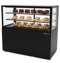 SAYL Koelvitrine | INTEGRA | Zwart | +2°C/+6°C | Geforceerd | 3 Niveaus | Touchscreen | Wielen (Geremd) | 1200x600x1100(h)mm