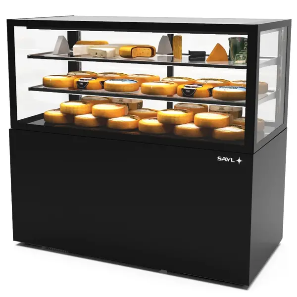 Koelvitrine | INTEGRA | Zwart | +2°C/+6°C | Geforceerd | 3 Niveaus | Vochtigheid Instelbaar | Wielen (Geremd) | 1200x600x1100(h)mm