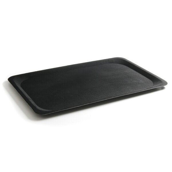 Dienblad | Glasvezel | Zwart | Antislip | Stapelbaar | 530x370x18(h)mm