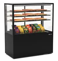 SAYL Neutrale Vitrine | INTEGRA | Zwart | 4 Niveaus | Wielen (Geremd) | 1200x600x1400(h)mm