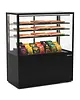 SAYL Neutrale Vitrine | INTEGRA | Zwart | 4 Niveaus | Wielen (Geremd) | 1200x600x1400(h)mm 