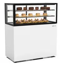 SAYL Koelvitrine | INTEGRA | Wit/Zwart | +2°C/+6°C | Geforceerd | 3 Niveaus | Touchscreen | Wielen (Geremd) | 1200x600x1400(h)mm