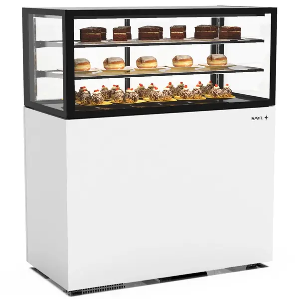Koelvitrine | INTEGRA | Wit/Zwart | +2°C/+6°C | Geforceerd | 3 Niveaus | Touchscreen | Wielen (Geremd) | 1200x600x1400(h)mm
