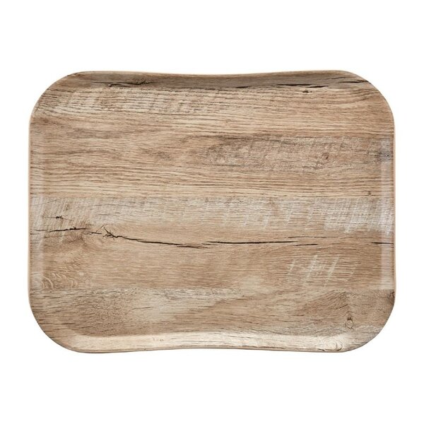 Dienblad | VERSA | Polypropyleen | Houtlook | Antislip | 430x330x15(h)mm