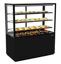 SAYL Warmhoudvitrine | INTEGRA | Zwart | 60°C/70°C | Geventileerd | 4 Niveaus | 1.56kW (230V) | Touchscreen | Wielen (Geremd) | 1200x600x1400(h)mm