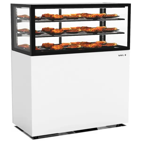 Warmhoudvitrine | INTEGRA | Wit/Zwart | 60°C/70°C | Geventileerd | 3 Niveaus | 1.05kW (230V) | Touchscreen | Wielen (Geremd) | 1200x600x1400(h)mm