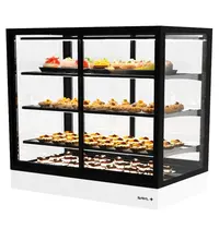 SAYL Koelvitrine | INTEGRA | Zwart/Wit | +2°C/+6°C | Geforceerd | 4 Niveaus | Zelfbediening | Touchscreen | Losse Koelunit (Inbouw) | 1000x600x950(h)mm 
