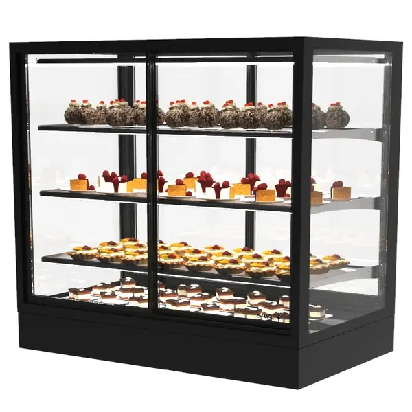 Koelvitrine | INTEGRA | Zwart | +2°C/+6°C | Geforceerd | 4 Niveaus | Zelfbediening | Touchscreen | Losse Koelunit (Inbouw) | 1000x600x950(h)mm