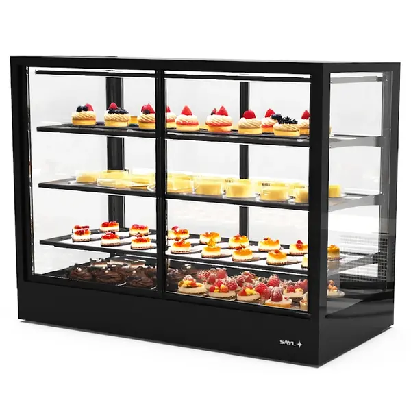 Koelvitrine | INTEGRA | Zwart | +2°C/+6°C | Geforceerd | 4 Niveaus | Zelfbediening | Touchscreen | Losse Koelunit (Inbouw) | 1200x600x950(h)mm